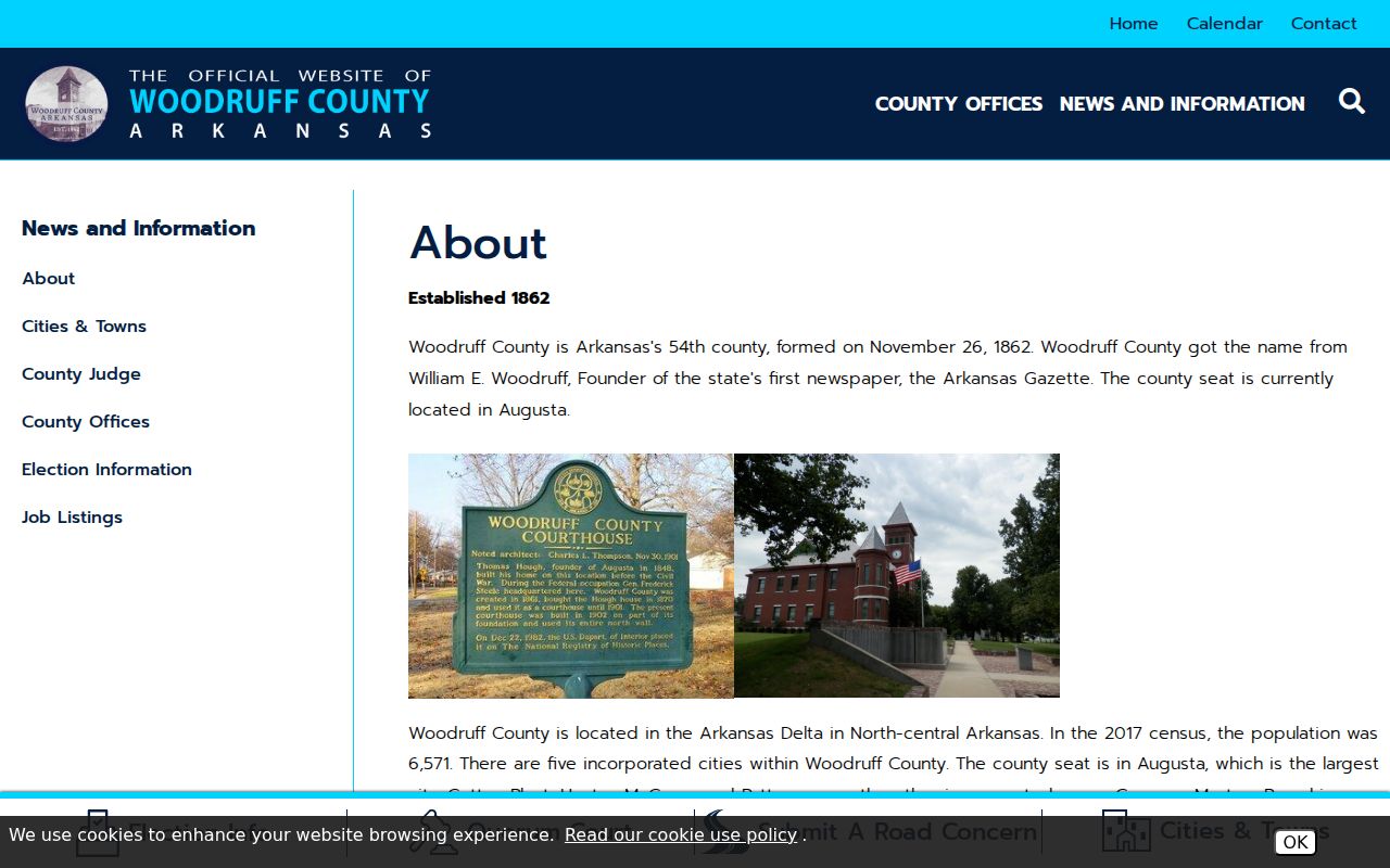 Woodruff County active warrant search courthouse context